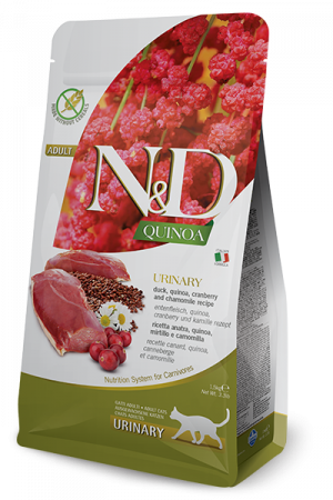 FARMINA N&D NATURAL & DELICIOUS Cat Grain Free Quinoa, Duck & Cranberry Urinary 5kg